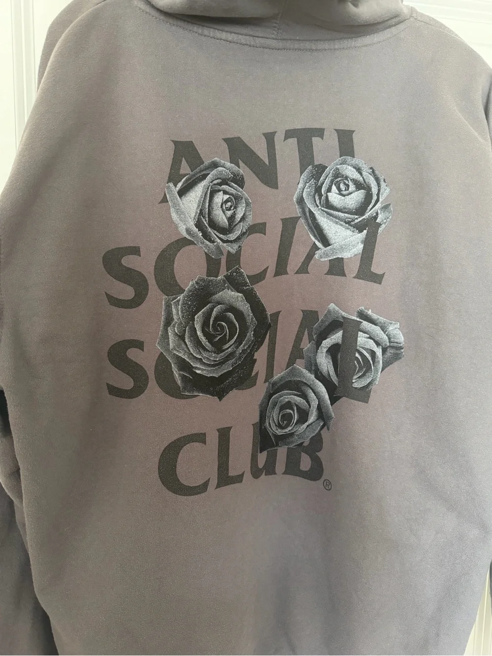 Anti Social Social Club Bat Emoji Hoodie 'Charcoal'- Size Large